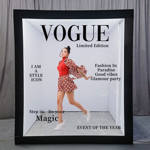 2025 plus récent pour Magazine Photo Booth Stand lampe de remplissage manuel pour 500 Ds support de boîte iPad Smartphones verre trempé - Product Image 4