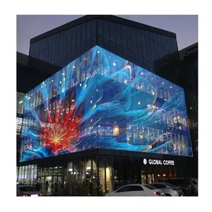 Glasses-free 3D Video Glass Facade See-through LED Screen Commercial Advertisement Transparent Display