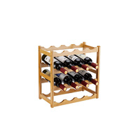 Range-bouteilles rectangulaire moderne en bois, robuste et durable, pour comptoir et garde-manger