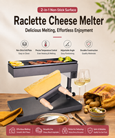 Kommerzieller Raclette-Käseschmelzer mit Antihaft-Tischgrill und Verstellbarem Heizständer für Restaurant- und Partygebrauch