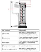 Armoire de stockage de batterie LiFePO4 Deye GE-F60 60 kWh 61,44 kWh pour extérieur avec système d'onduleur solaire hybride triphasé 50 kW