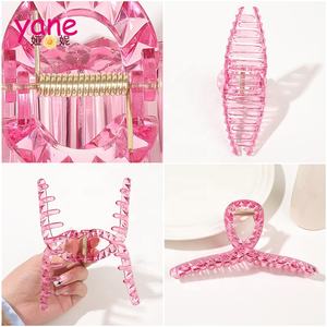 Pinza de plástico para el pelo con diseño de diamantes para mujer, garra grande de 13cm, personalizada, venta al por mayor - Product Image 3