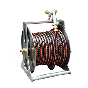 Juego de carro de soporte de almacenamiento de <span class=keywords><strong>manguera</strong></span> de agua de alta calidad, carrete de <span class=keywords><strong>manguera</strong></span> de jardín retráctil de 100 metros con soporte en Rueda, 10M-100 m - Product Image 1