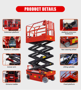 Scissor <span class=keywords><strong>Lift</strong></span> 10M Self-Propelled dengan Tinggi Kerja 10M |   <span class=keywords><strong>Platform</strong></span> Kerja Udara Bertenaga Listrik untuk Instalasi Konstruksi - Product Image 6