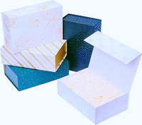 Emballage de boîtes en papier personnalisées Boîte magnétique pliante pour perruque cosmétique de luxe blanche pour accessoires de cheveux