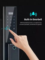 Serrure intelligente DF2 Serrure de porte intelligente à empreintes digitales Mot de passe Sans clé Appartement Chambre Tuya APP Caméra Serrure de porte numérique