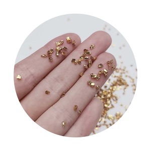 450g di trucioli di vetro frantumato 1-3mm di vetro irregolare metallizzato con pietra glitterata per l'arte della resina - Product Image 6