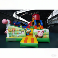 Lilytoys 2025 nouveau Design ferme thème maisons sautantes vache laitière videurs gonflables cochon château plein d'entrain avec toboggan