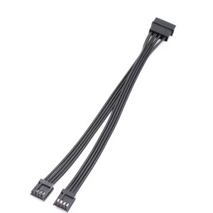 สายไฟแยกแบบ Y สำหรับพอร์ต Molex 4 พิน <span class=keywords><strong>5.25</strong></span> มม. ตัวผู้ ไปยังพอร์ต <span class=keywords><strong>Floppy</strong></span> Drive FDD 3.5 มม. ตัวเมีย 2 ช่อง 4 พิน สำหรับคอมพิวเตอร์ PC ภายใน - Product Image 1