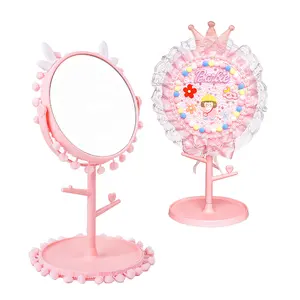 Miroir de maquillage en gomme crème personnalisé fait à la main pour filles, jouets pour enfants