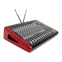 Mélangeur d'Écho Numérique Professionnel 8 Canaux Amplificateur de Puissance Tout-en-Un Microphone Sans Fil 2 Canaux Karaoké Fête à Domicile Plastique