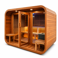 Kabin Sauna Kustom OEM Bahan Kayu Solid Premium Retensi Panas yang Sangat Baik untuk Ruang Kesehatan Dalam Ruangan Rumah Tangga dan Komersial
