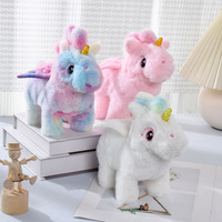 Cadeau promotionnel, animaux en peluche, jouet en peluche, licorne, ailes électriques, cheval volant, simulation de cheval, sons et lumières électroniques