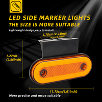Voyant d'avertissement de camion 24V LED avec marqueur latéral jaune blanc rouge nouvelle condition remorque Camion Accesorios feux de stationnement pièces de camion