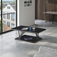 Table basse de bureau moderne grande table basse nordique de luxe en verre trempé d'acier inoxydable de salon