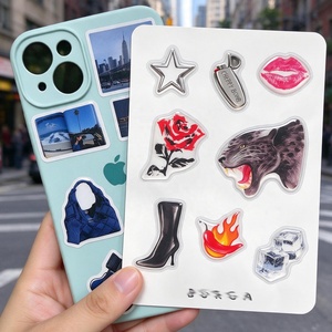 Pegatina troquelada personalizada, pegatina 3D con cúpula de epoxi para teléfono, impresión de pegatinas transparentes con protección UV, hoja de pegatinas Kiss Cut al por mayor OEM - Product Image 3
