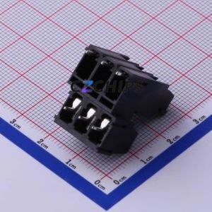 DB128B-5.08-2*3P-BK-S Screw Terminal Block Through hole Component (THT),P=5.08mm Connector 2x3P 5.08mm Black Through Hole - Product Image 2