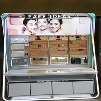 Magasin de comptoir cosmétique fard à paupières rouge à lèvres présentoir de maquillage professionnel vitrine en bois comptoir de cils