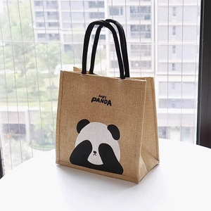 <strong>Wholesale</strong> Hot Sale <strong>Custom</strong> Logo <strong>Jute</strong> Burlap <strong>Tote</strong> <strong>Bag</strong> Recycled Eco-Friendly Laminated <strong>Foldable</strong> for Shopping Beach Gift - Product Image 1