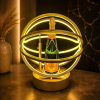 Orbe moderne éblouissant à couleurs changeantes pour support, logo personnalisable, présentoir de bouteilles LED lumineux pour boîte de nuit, lounge, bar