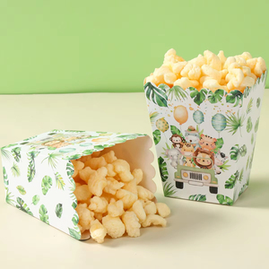 Cajas <span class=keywords><strong>de</strong></span> Palomitas Personalizadas con Diseño <span class=keywords><strong>de</strong></span> Zoológico, Caja <span class=keywords><strong>de</strong></span> Papel para Fiestas <span class=keywords><strong>de</strong></span> Cumpleaños con Temática <span class=keywords><strong>de</strong></span> <span class=keywords><strong>la</strong></span> Selva, Recuerdos para Cine - Product Image 1