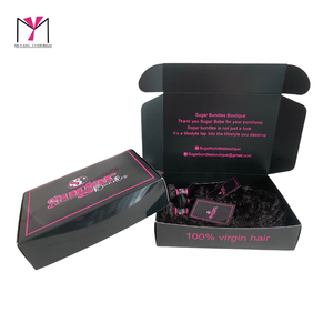 MUYANG Customized Logo Matte <b>Black</b> Wig <b>Box</b> With Gold Foil Paper Wig Gift Paper <b>Box</b> - Product Image 3