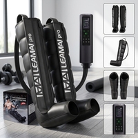 Bottes de massage à compression d'air séquentielles LEAMAI LM-B rechargeables avec batterie 3200 mAh à 6 chambres pour la relaxation corporelle