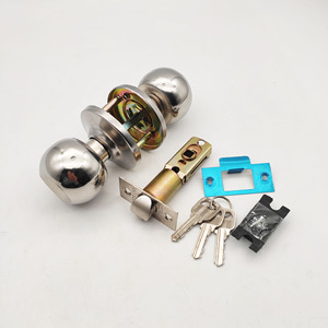 Chiave a 3 anelli con serratura a triplo bullone, chiusura per interni Vintage in acciaio universale - Product Image 1