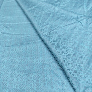 Designer <b>Green</b> Woven Poly Raw <b>Silk</b> Fabric Breathable Lightweight Abstract Geometric Pattern Elegant <b>Silk</b> Look Textile Blouse - Product Image 2