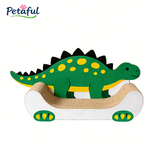 Großhandel Haustier-Spielzeug Komfortables Kratzfestes Niedliches Dinosaurier-Sofa Katzen-Kratzbrett Maßgefertigter Katzen-Kratzbaum für Sofa und <span class=keywords><strong>Couch</strong></span> - Product Image 2