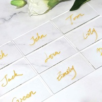 Panneau de nourriture pour Banquet, mariage, fête d'anniversaire, cartes de Table vierge Rectangle, cartes brodées de 3mm d'épaisseur
