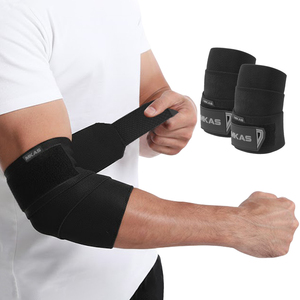 Soporte <span class=keywords><strong>de</strong></span> <span class=keywords><strong>Codo</strong></span> Transpirable y Ligero MKAS al por Mayor con Envoltura Elástica <span class=keywords><strong>de</strong></span> Compresión Ajustable para Levantamiento <span class=keywords><strong>de</strong></span> Pesas y Powerlifting - Product Image 2