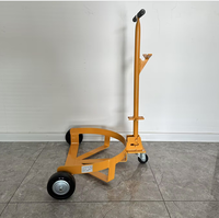 Chariot à fûts en acier robuste avec poignée ergonomique, capacité de 1200 lb pour la manutention de matériaux industriels