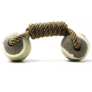 Mainan Gigit Molar, Mainan Interaktif Hewan Peliharaan Bola Tenis Mengunyah Anjing <span class=keywords><strong>Eco</strong></span> <span class=keywords><strong>Rope</strong></span> Bermain Sendiri - Product Image 4