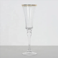Verre à vin à bord argenté pour banquet, gobelet en cristal à bord argenté, verre à vin pour mariage en extérieur