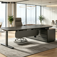 Mesa de Conferencia Rectangular de Madera con Tomas de Corriente Integradas, Escritorio de Reuniones Moderno y Elegante para Oficina