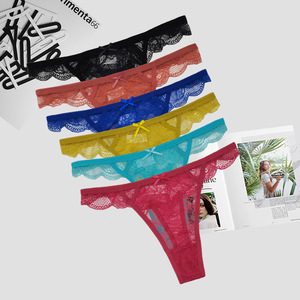 Slip Perizoma Sexy da <span class=keywords><strong>Donna</strong></span> in Pizzo Scavato a Vita Bassa - Intimo Trasparente Traspirante Invisibile da <span class=keywords><strong>Donna</strong></span> - Ingrosso - Product Image 2