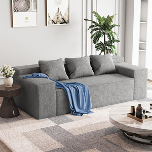 Canapé Minimaliste Sur Mesure avec Accoudoirs, Design Simple et Moderne, Ligne Droite, Chaise Longue Bidirectionnelle, Rembourrage en Mousse - Product Image 4