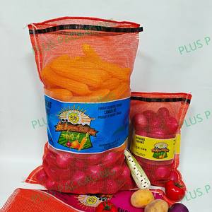 Customized PP Eco-friendly Mesh <b>Bag</b> 50kg/20kg 55*88cm & 45*75cm Drawstring <b>Potato</b> Onion Packing with Logo Printing - Product Image 1