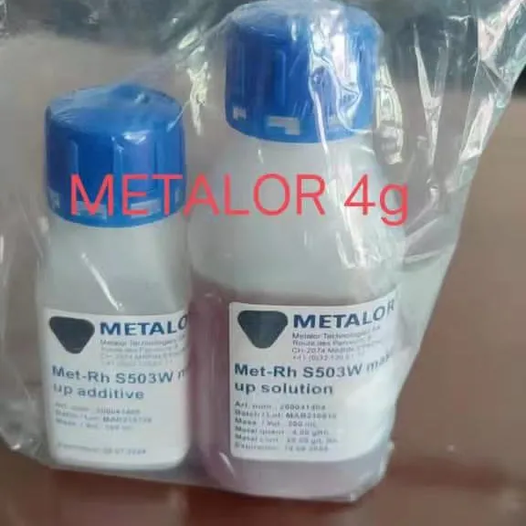 Concentrado de rodio metalor S503W maquillaje 4G 5G 200ml 125ml con aditivo para joyería