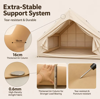 Carpa Inflable para Acampar al Aire Libre, de Una Habitación, para las Cuatro Estaciones, Impermeable, Espaciosa, Fácil de Instalar, Refugio de Glamping de Lujo, Oxford 5-8