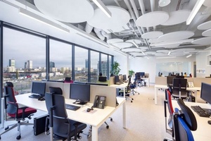 Panneaux acoustiques de plafond de qualité sonore 120x120cm, panneau carré noir à bords droits / déflecteur en fibre de verre utilisé dans le cinéma pour la réduction du bruit circulaire - Product Image 4