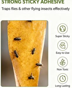 Cinta Adhesiva para Moscas de Doble Cara, Pegamento Impermeable al Contacto, Trampa Adhesiva Desechable para Control de Insectos, Cinta Adhesiva para Moscas - Product Image 3