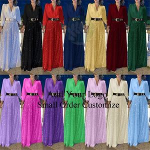 Ensemble <span class=keywords><strong>pantalon</strong></span> et chemise pour femme, chemise à col en V, couleur unie, manches longues, <span class=keywords><strong>pantalon</strong></span> à jambes larges à paillettes, ensemble <span class=keywords><strong>pantalon</strong></span> pour femme - Product Image 5