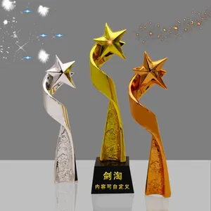 Creative Children's Pentacle Thumb Resin Trophy Enterprise Annual Meeting Award Excellent Staff Trophy