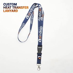 Lanière personnalisée à boucle détachable par transfert thermique pour les entreprises technologiques – Lanière durable en polyester pour badges d'identification des équipes de personnel et de bureaux d'entreprise - Product Image 1