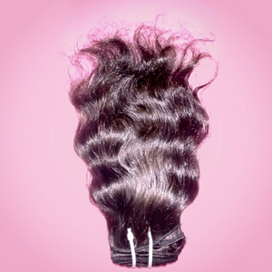 Natural Wave Virgin Remy Indian Hair Extension Tamil Nadu Origin <b>Machine</b> Double Weft All Colors Suitable Permed - Product Image 1