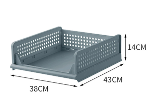 Çok fonksiyonlu istiflenebilir depolama sepeti Bin taşınabilir ev depolama organizatör katlanabilir giysi çekmece saklama kutusu YM-509-<span class=keywords><strong>2</strong></span> - Product Image 3