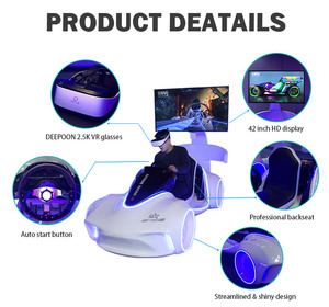 Leke 9D kim loại trong nhà nhà trò chơi mô phỏng thiết bị VR xe lái xe & sợi thủy tinh Playhouse Nhượng Quyền Thương mại hấp dẫn - Product Image 5