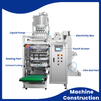 Machine d'emballage automatique de sachets liquides 4 côtés pour huile d’olive 10ml/15ml miel sauce confiture